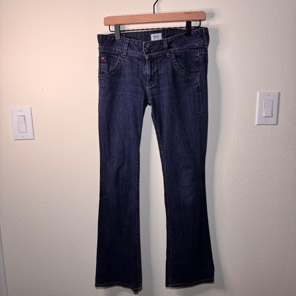 Hudson Signature Bootcut Jeans Women's Size 29 Dark Wash Blue Denim - Picture 1 of 6